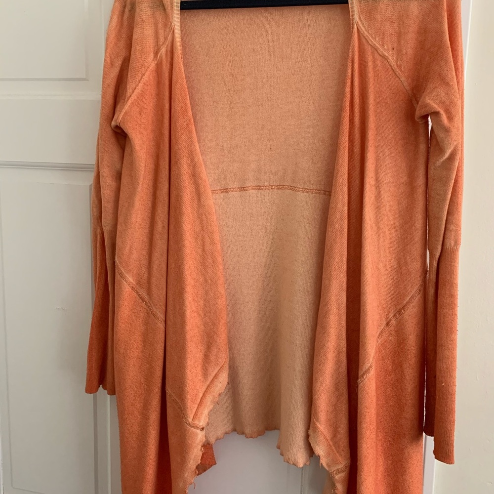 Free People Orange Cardigan